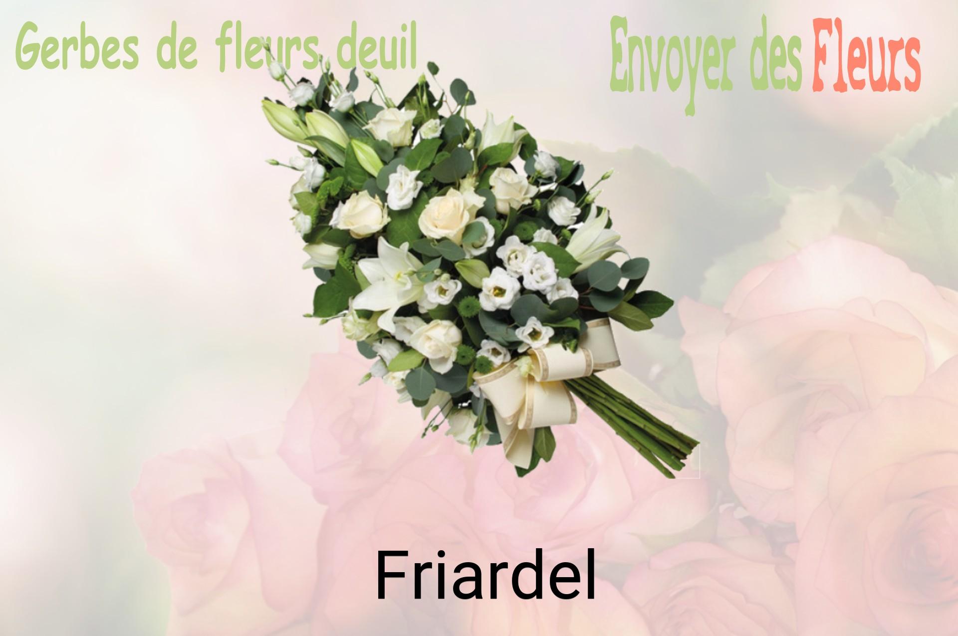 Gerbe de fleurs de deuil livrée à Friardel